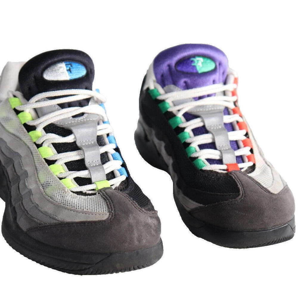 Nike Men 6.5 Black Gray Court Zoom Vapor RF X Air Max 95 Greedy Athletic Sneaker